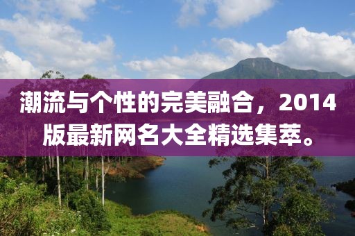 潮流与个性的完美融合，2014版最新网名大全精选集萃。