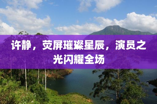 许静，荧屏璀璨星辰，演员之光闪耀全场