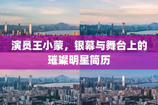 演员王小蒙，银幕与舞台上的璀璨明星简历