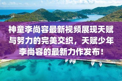 神童李尚容最新视频展现天赋与努力的完美交织，天赋少年李尚容的最新力作发布！