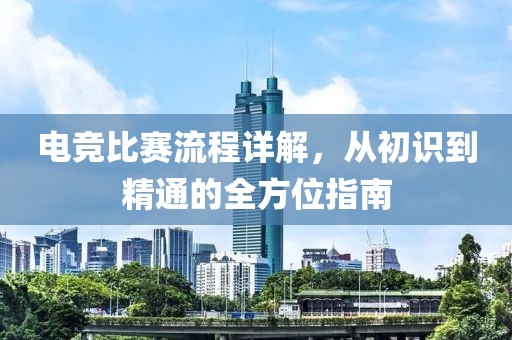 电竞比赛流程详解，从初识到精通的全方位指南