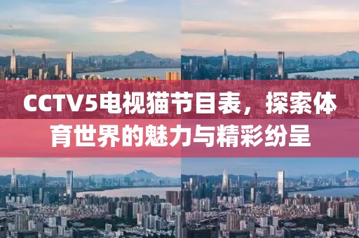 CCTV5电视猫节目表，探索体育世界的魅力与精彩纷呈