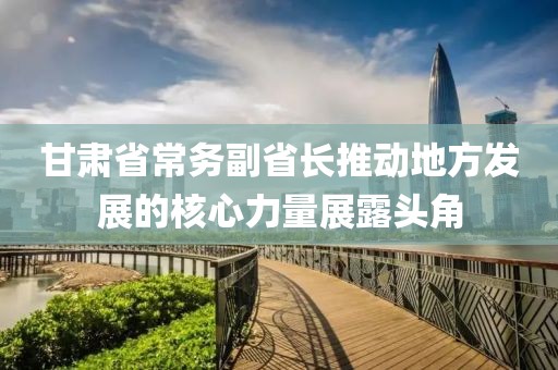 甘肃省常务副省长推动地方发展的核心力量展露头角