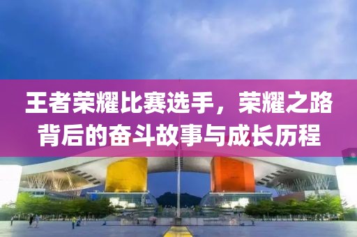 王者荣耀比赛选手，荣耀之路背后的奋斗故事与成长历程