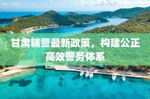 甘肃辅警最新政策，构建公正高效警务体系