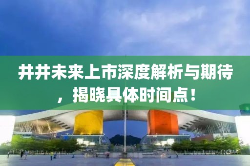 井井未来上市深度解析与期待，揭晓具体时间点！