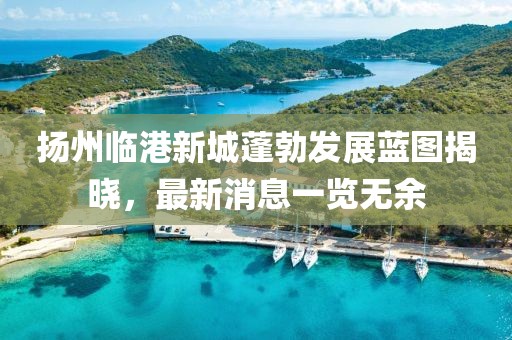 扬州临港新城蓬勃发展蓝图揭晓，最新消息一览无余