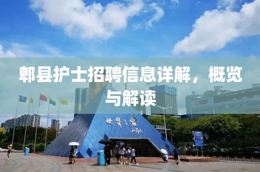 郫县护士招聘信息详解，概览与解读