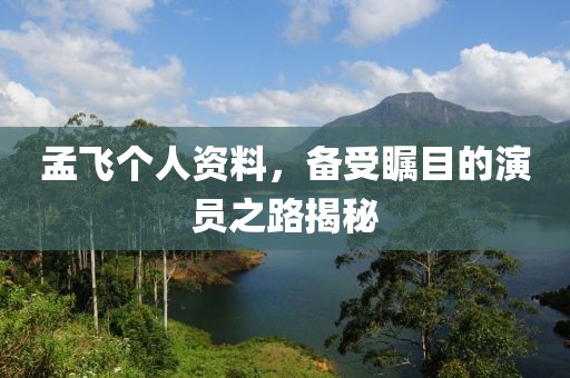 孟飞个人资料，备受瞩目的演员之路揭秘