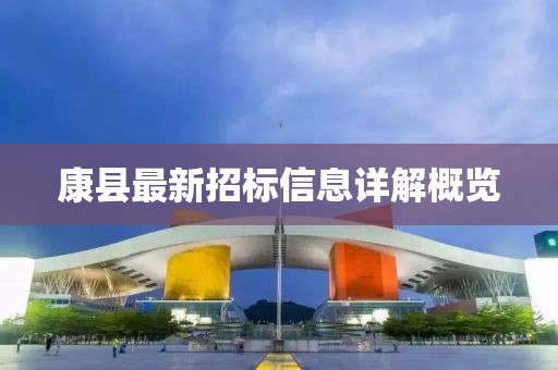 康县最新招标信息详解概览
