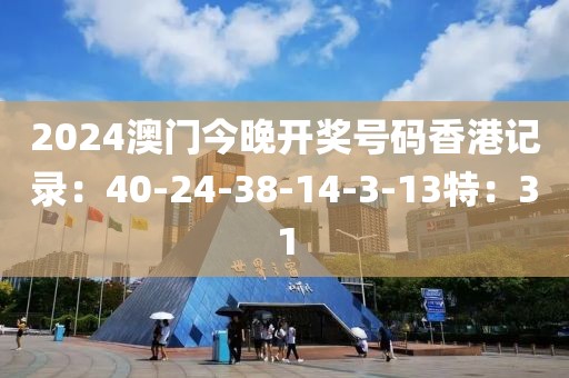 2024澳门今晚开奖号码香港记录：40-24-38-14-3-13特：31