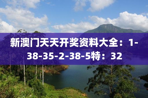 新澳门天天开奖资料大全：1-38-35-2-38-5特：32
