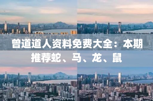 曾道道人资料免费大全：本期推荐蛇、马、龙、鼠