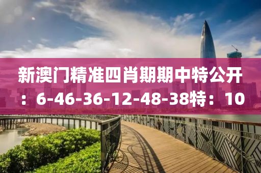 新澳门精准四肖期期中特公开：6-46-36-12-48-38特：10