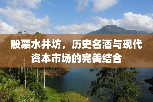 股票水井坊，历史名酒与现代资本市场的完美结合