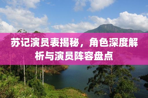 苏记演员表揭秘，角色深度解析与演员阵容盘点