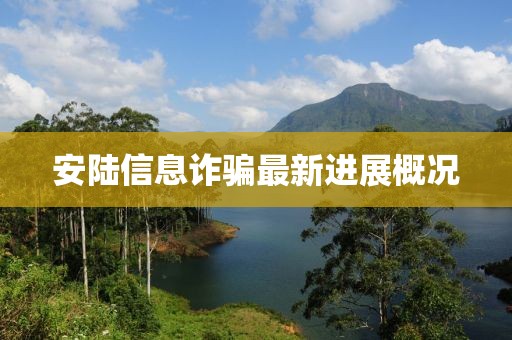 安陆信息诈骗最新进展概况