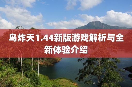 鸟炸天1.44新版游戏解析与全新体验介绍