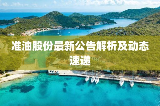 准油股份最新公告解析及动态速递