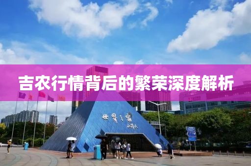 吉农行情背后的繁荣深度解析