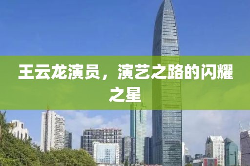 王云龙演员，演艺之路的闪耀之星