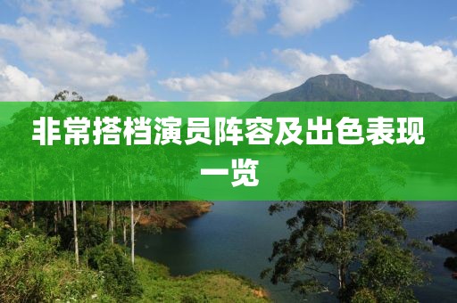 非常搭档演员阵容及出色表现一览